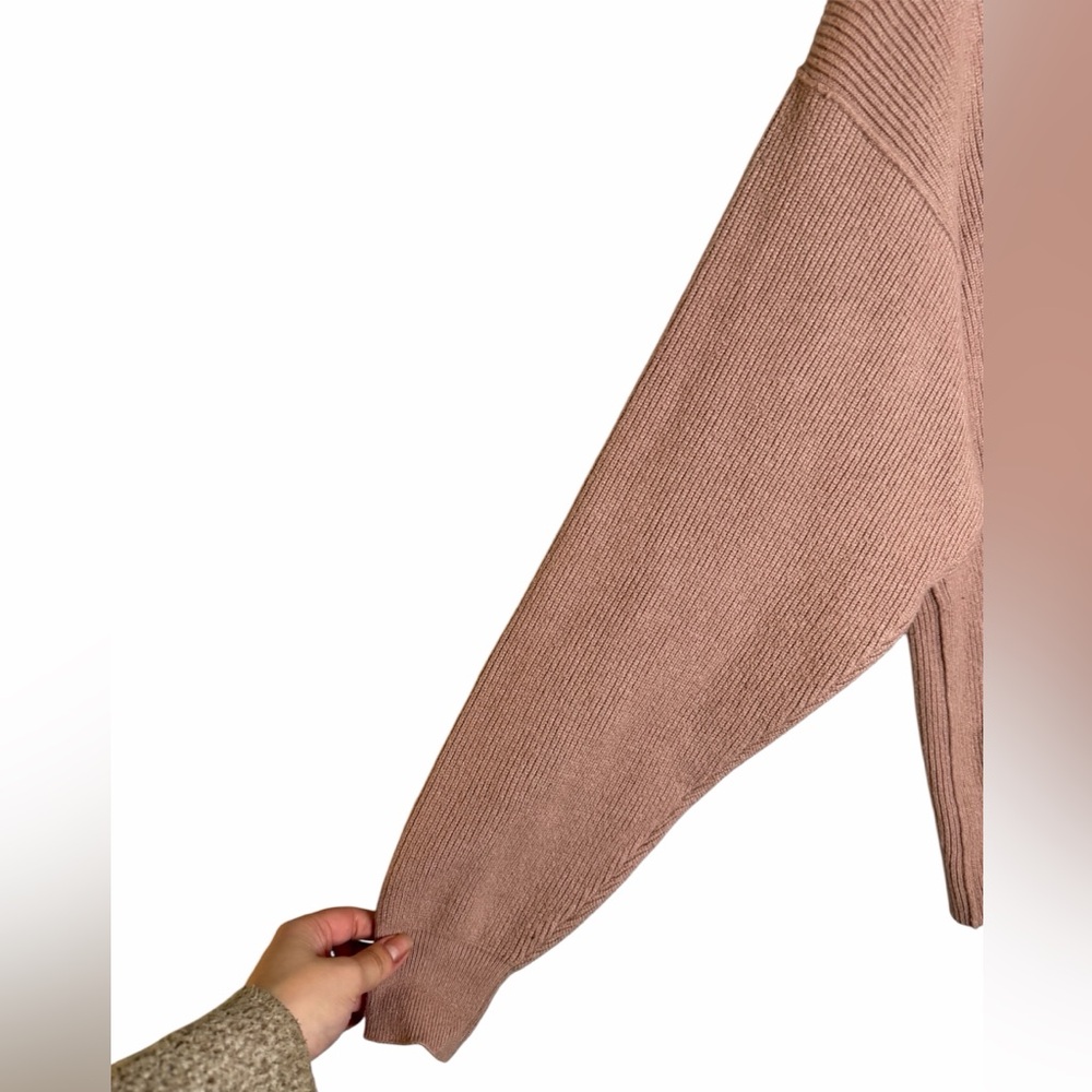 Free People Softly Structured Tunic Ribbed Sweater in Blush‎ Mauve - Picture 4 of 7